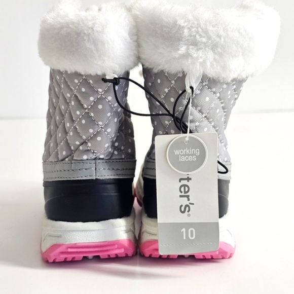 Stylish Gray and Pink Winter Boots - Picture 3 of 6